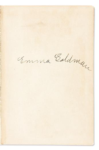 Goldman, Emma (1869-1940) Anarchism & Other Essays, Signed.